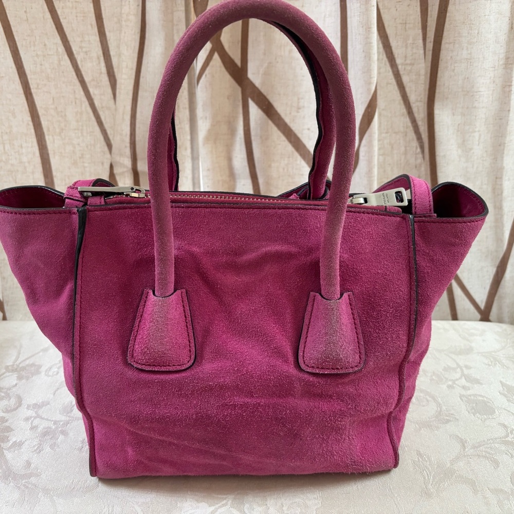 🆕 Prada Milano two way Suede Tote Bag👜 - Picture 2 of 12